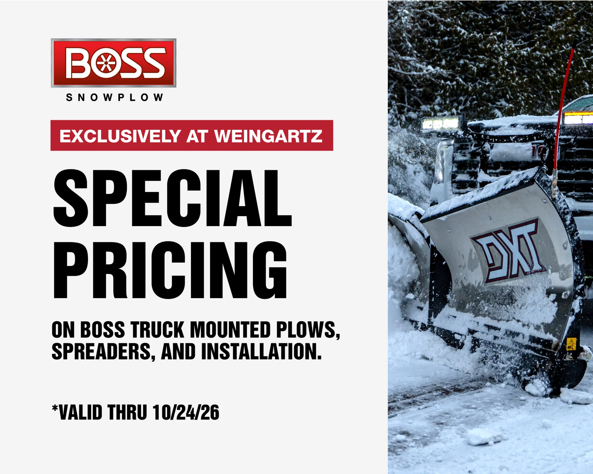 Boss DXT Steel Plow 8 ft 2 in MSC18082