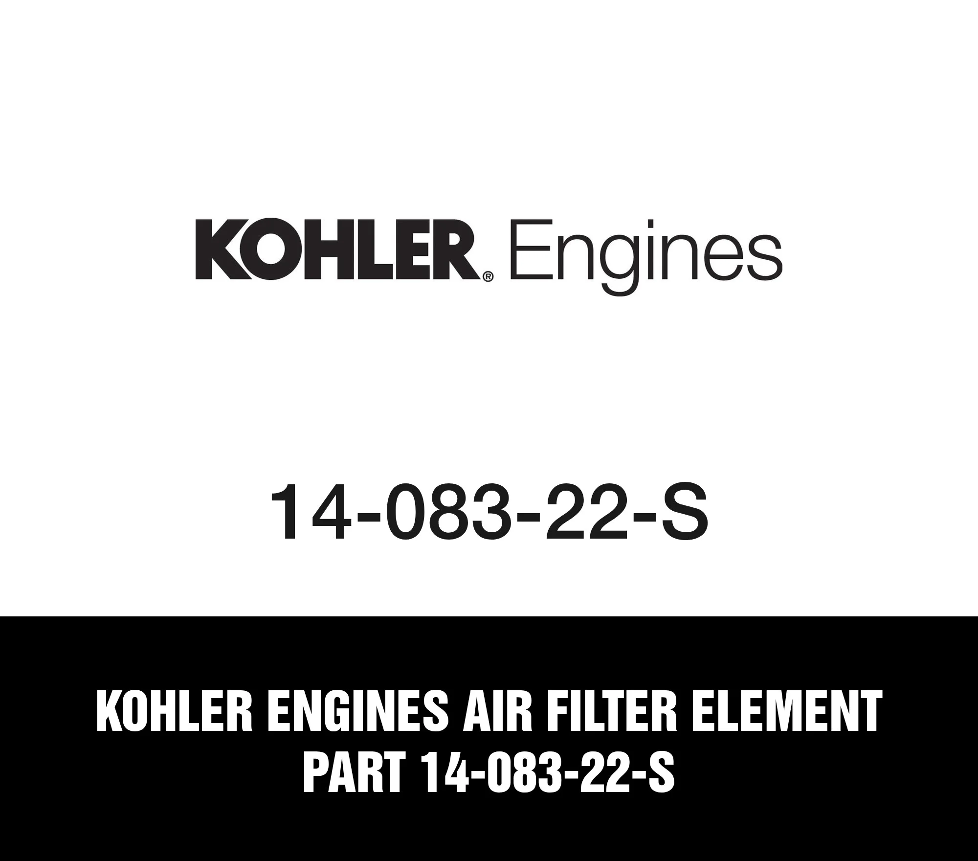 Kohler Engines Air Filter Element Part 14-083-22-S